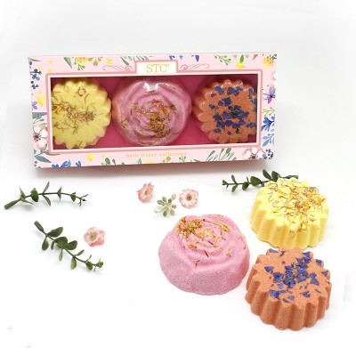 Custom natural spa fizzy with dry flower bath bomb set