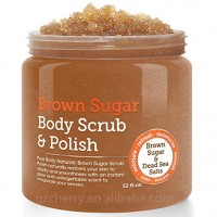 China manufacturer factory wholesale amazon OEM custom private label makeup cosmetic high quality Pure Brown Sugar Body Scrub