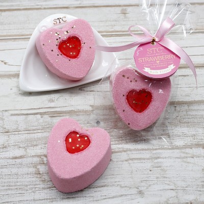 Valentine's Day gift promotional of heart shape bath bomb