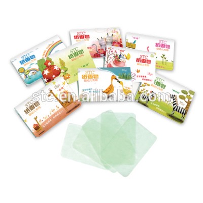 Portable mini moisturizing soap tissue paper soluble disinfectant hand paper soap