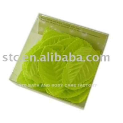 Leaf shape paper soap petals for hand wash